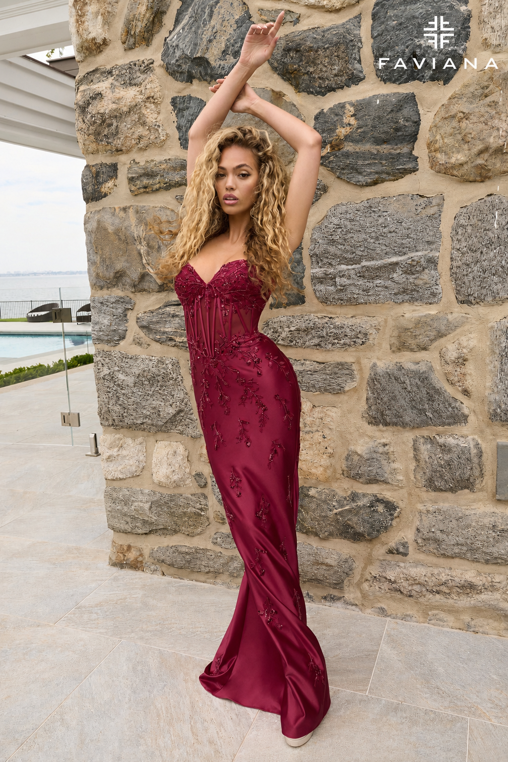 Faviana 11639 CHERRY