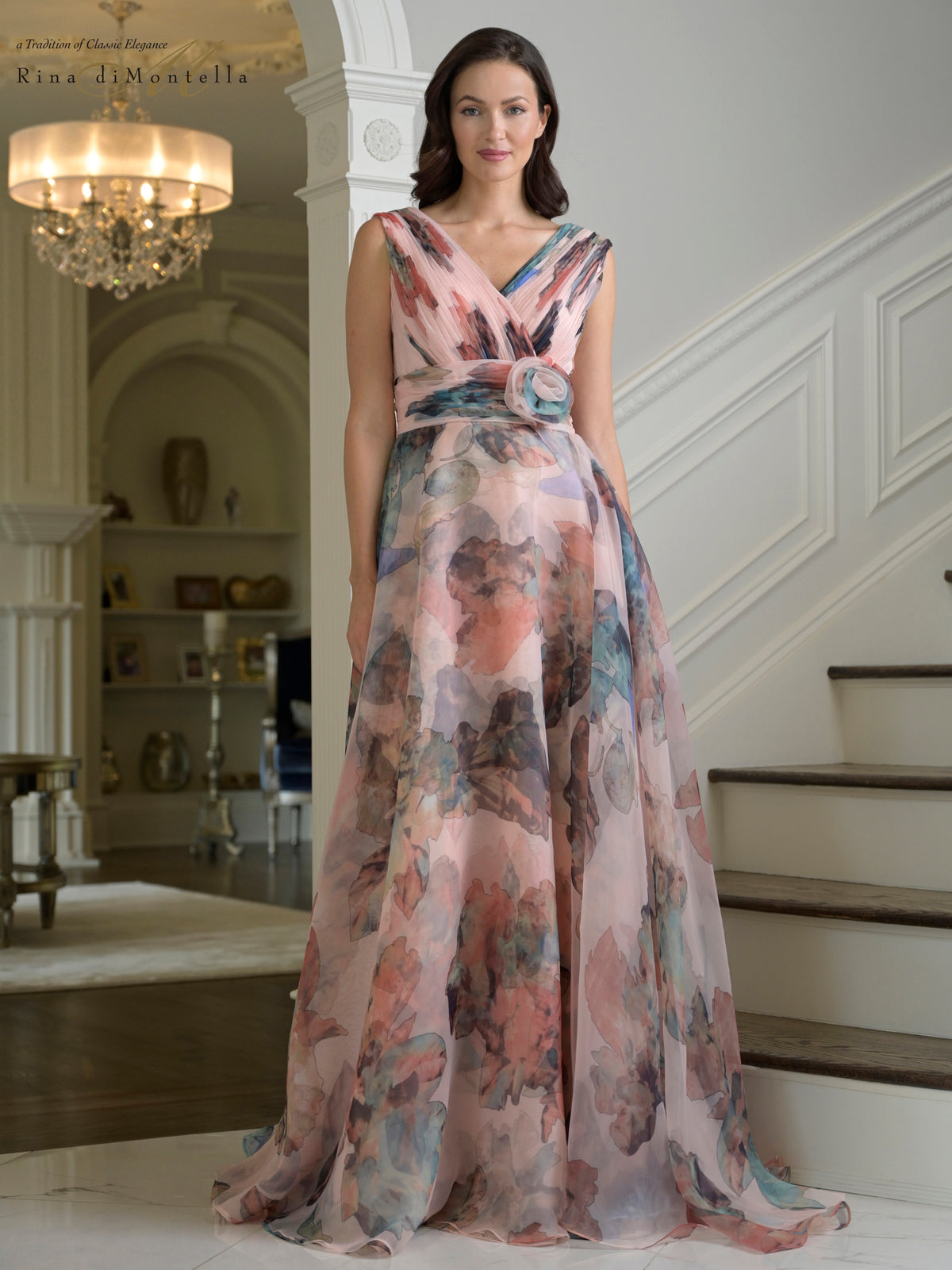 Rina Di Montella RD3426 Mauve Multi