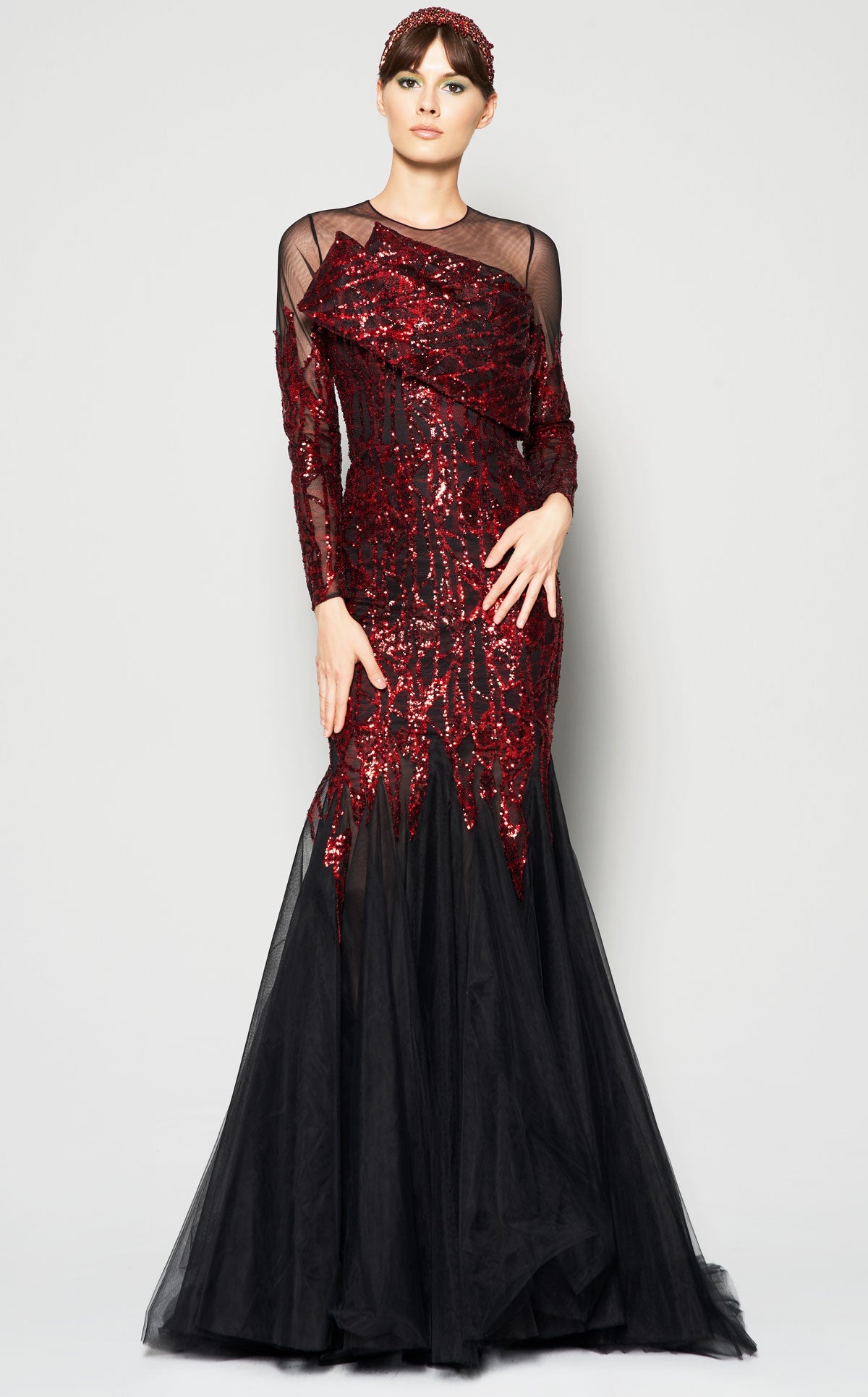 MNM Couture N0362 BURGUNDY