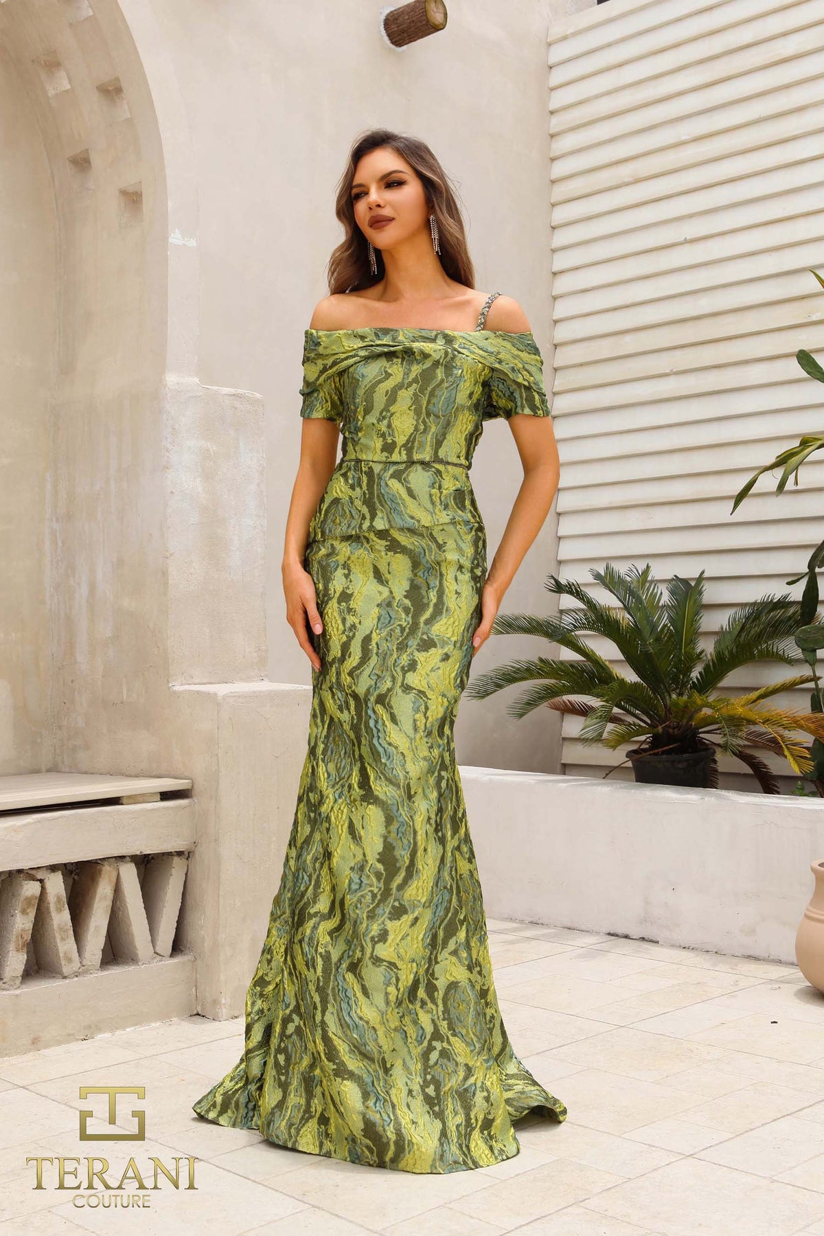 Terani Couture 251M4434 Green