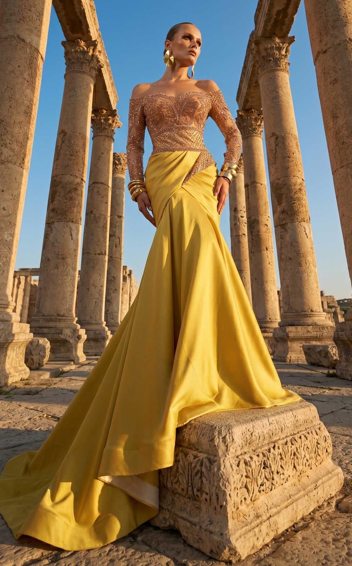 MNM Couture F02957 GOLD