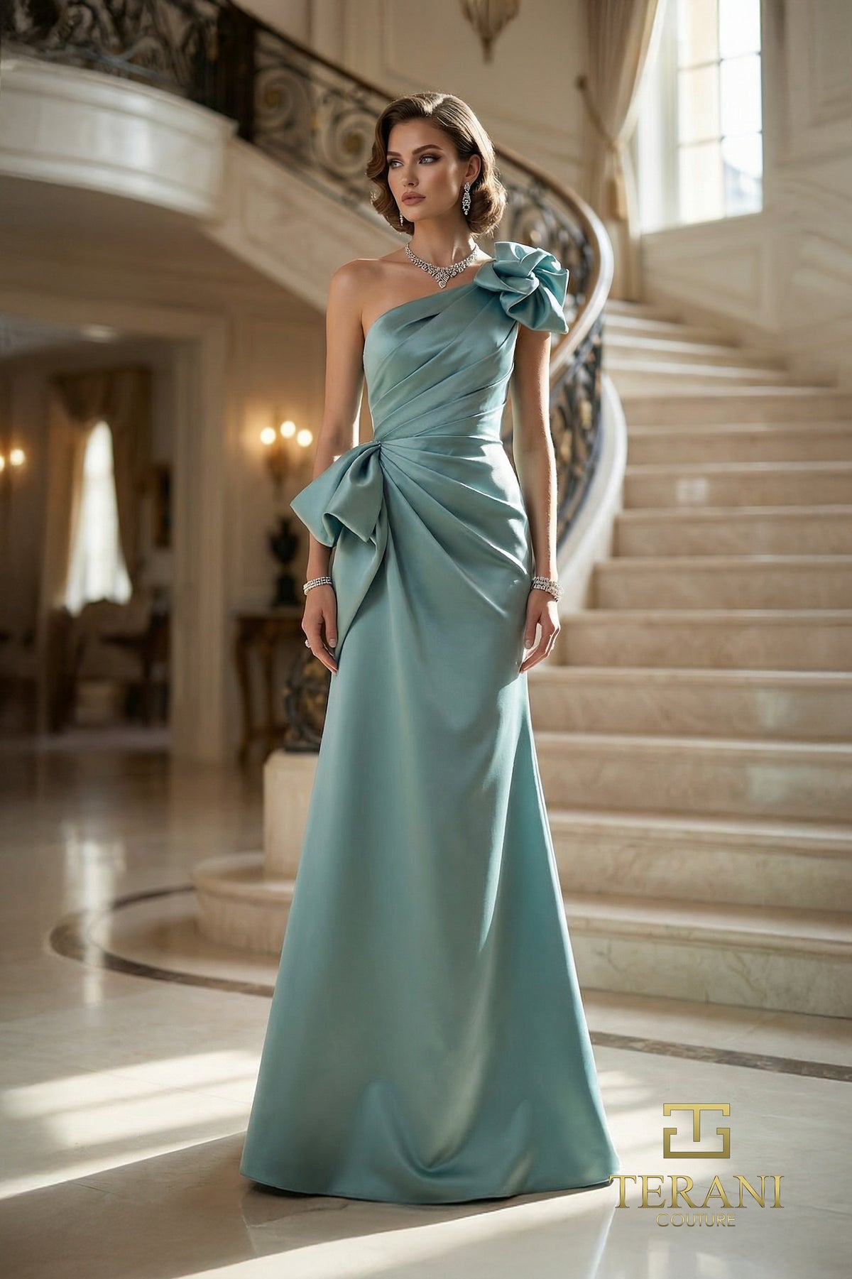 Terani Couture 262E7132 Aquamarine