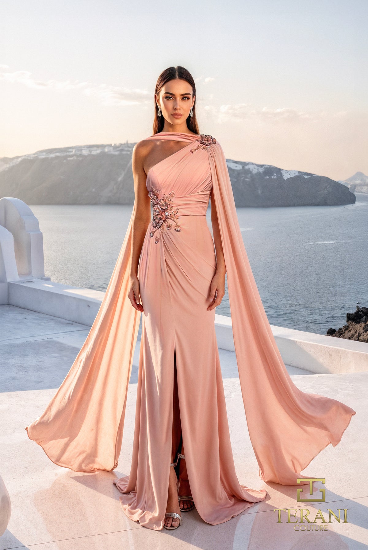 Terani Couture 261E6205 Salmon
